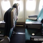 キャセイパシフィック航空プレミアムエコノミークラスの座席写真